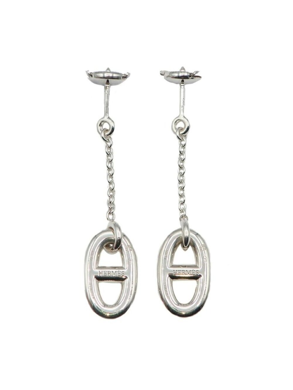 Hermes Farandole Chaine D'ancre Silver Pendant Earrings
